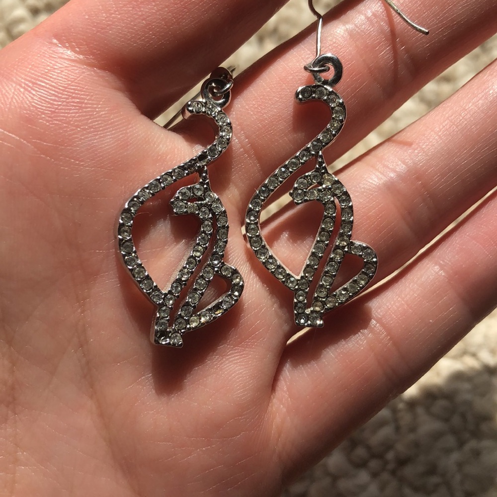Cat Dangle Sliver Earrings